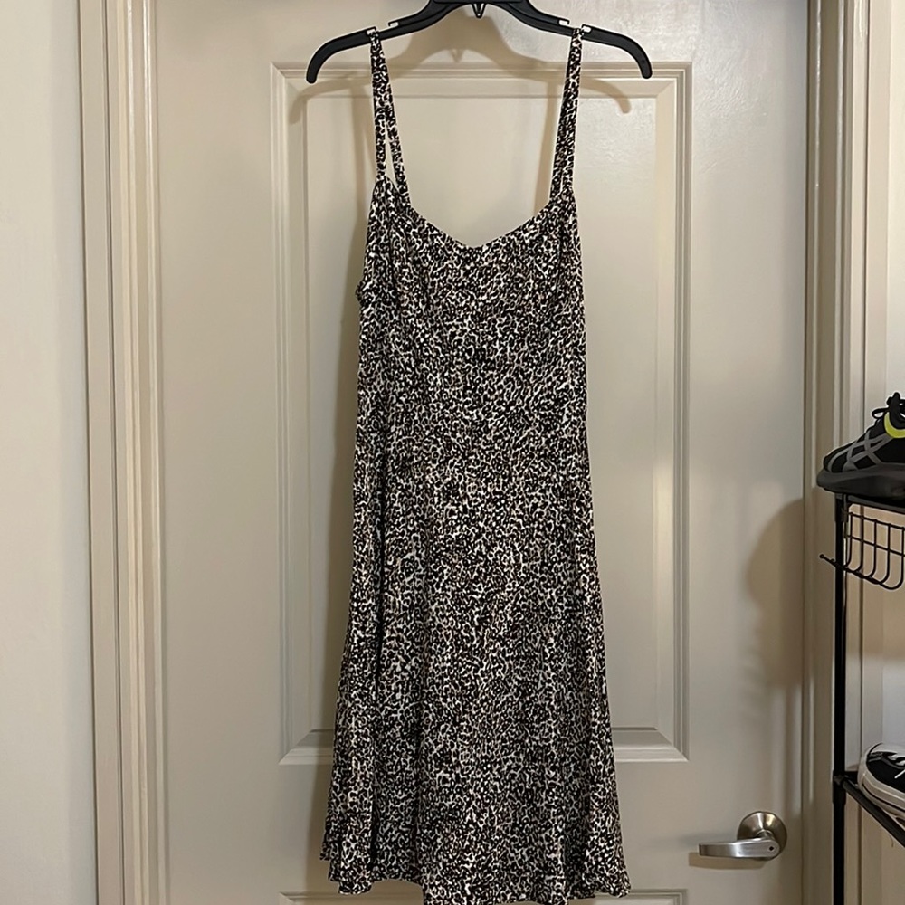 L Tall old navy leopard print dress